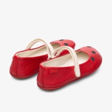 Camper Twins Ballerinas Red / Cream - Kids Singapore UHOOWU-228